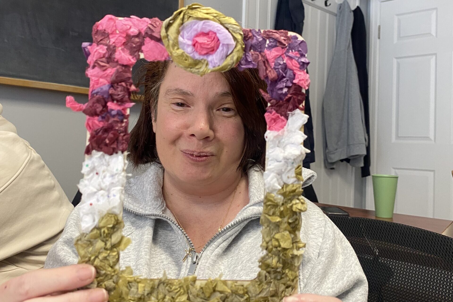 Gracious-Services-Adult-Special-Needs-Art-Class-Decorative paper frame